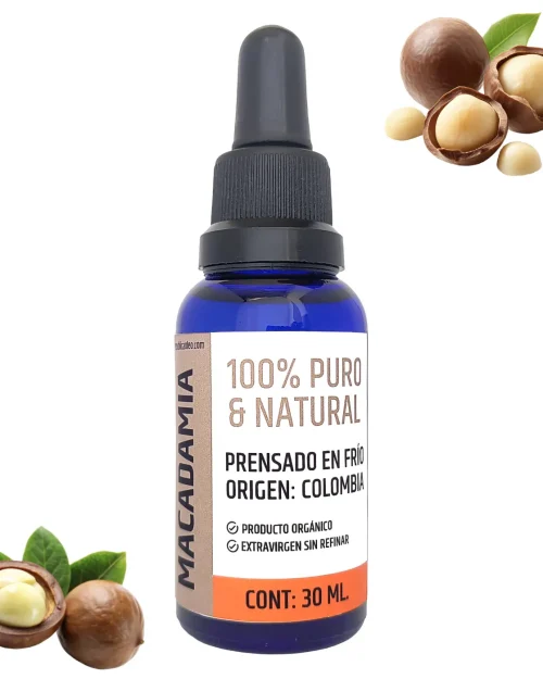 Aceite Macadamia Puro Natural x 30 ml.
