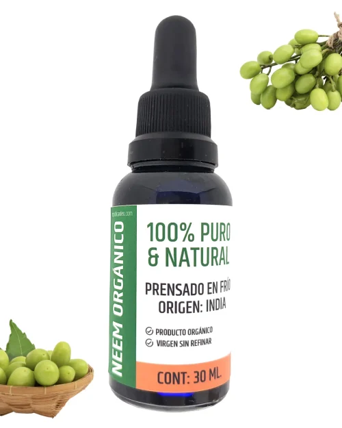 Aceite Neem Orgánico India x 30 ml.